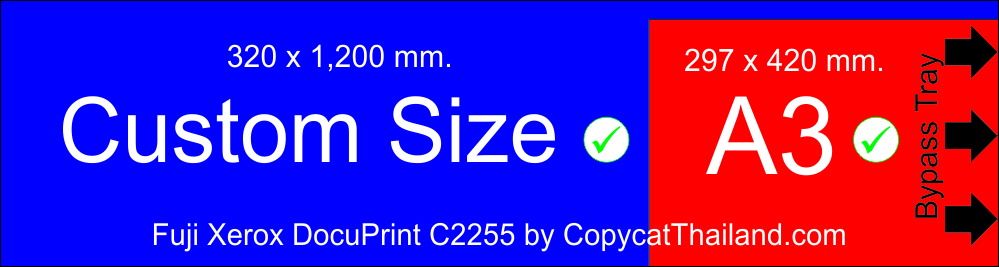 Fuji Xerox DocuPrint C2255 Custom Paper Size